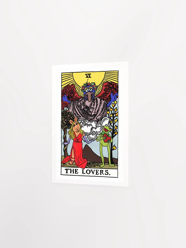 Piggy and Kermit Lovers Tarot Card Print product image (2)