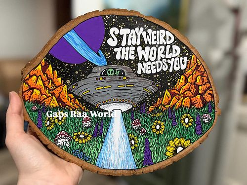 Stay Weird, the World Needs YOU!👽🛸🪐🍄🌻🗻

Originally this piece was a mushroom castle on a hill, But it just wasn’t coming out ...