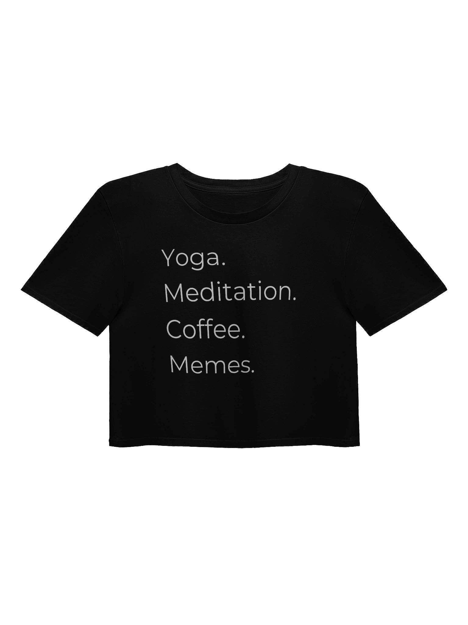 Yoga Meditation Coffee Memes Crop Top product image (2)