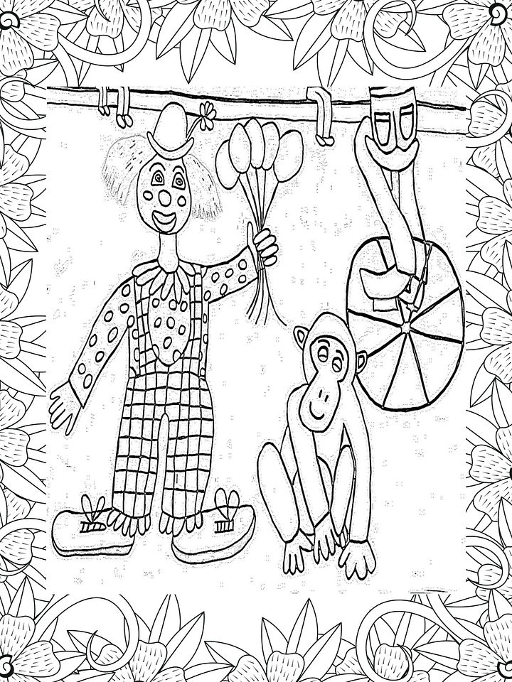 It's a Colorful Life, Cartoon Characters Having Fun, Coloring Book for Adults product image (2)