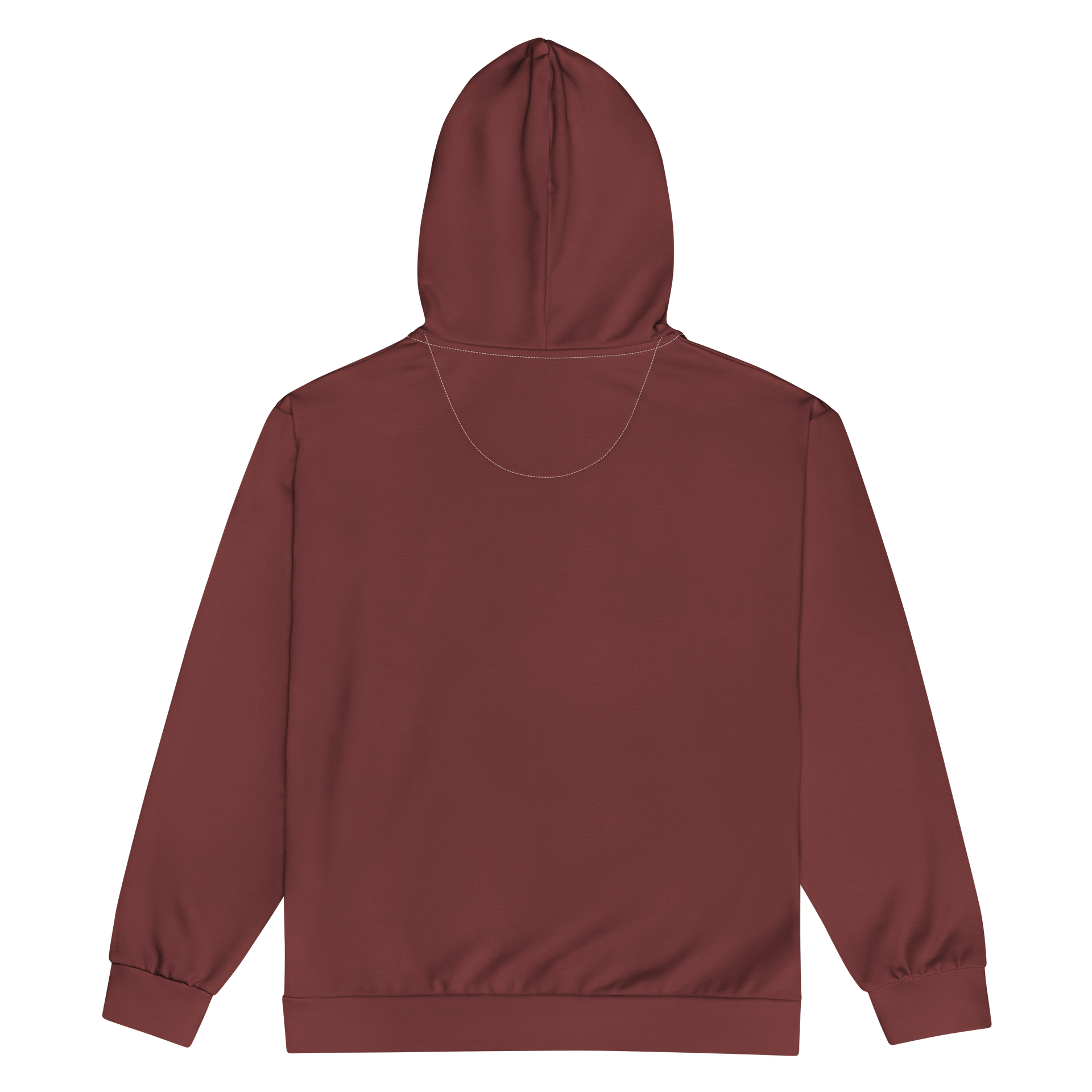 Auburn Red Brown Solid Color Eco Friendly Unisex Zip Hoodie product image (2)