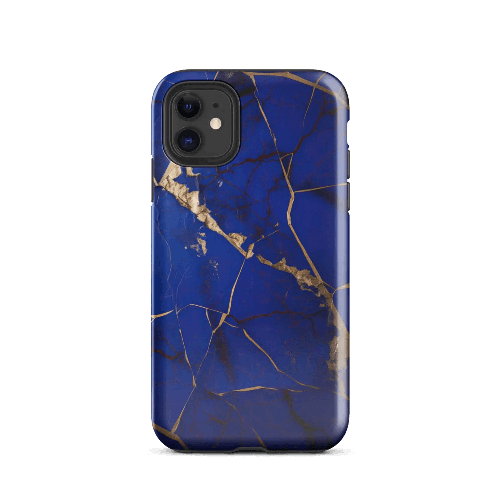 Elegant Blue Kintsugi Tough iPhone Case product image (47)