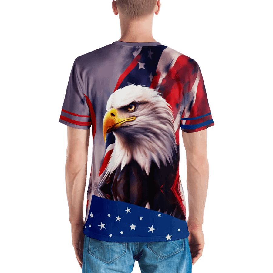 USA Eagel T-shirt/All-Over Print Crew Neck T-Shirt by Sublicolor product image (2)