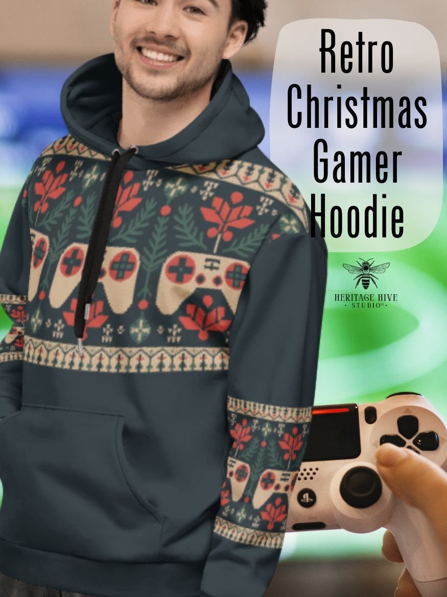 Retro Gamer Christmas Holiday Hoodie product image (1)