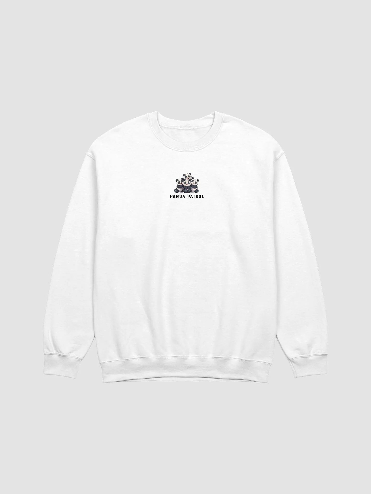 panda patrol crewneck (dark text) product image (1)