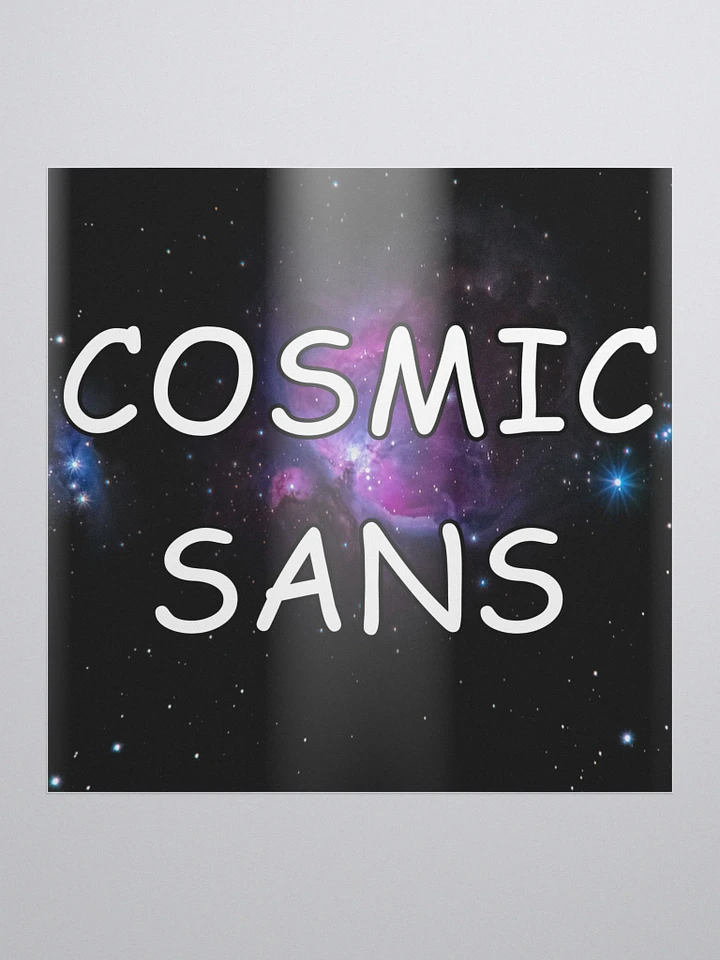 Cosmic Sans bubble free stickers product image (1)
