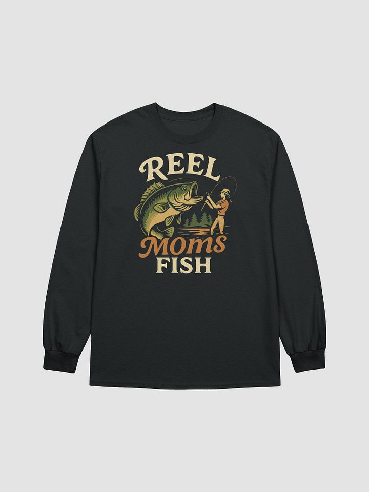 Reel Moms Fish Long Sleeve Tee – Funny Vintage Fishing Shirt product image (2)