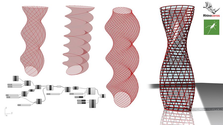 Elliptical Tower Parametric Design Grasshopper Rhino Files Download product image (1)