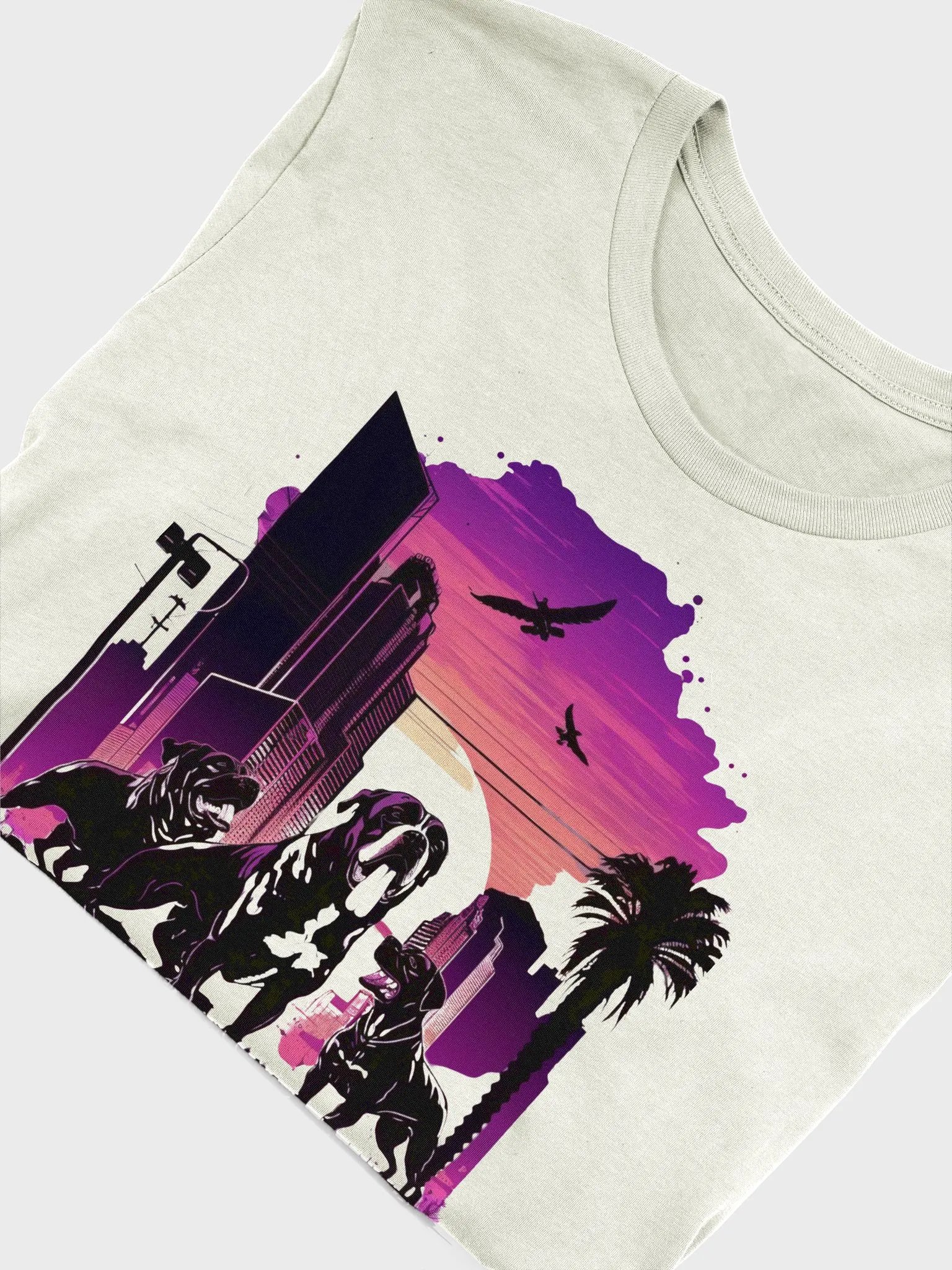 Purple Retro Three Big Dogs Regular Fit T-shirt product image (4)