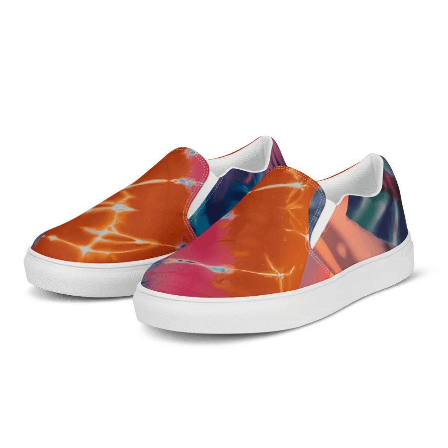 Marble Swirl Tie-Dye Women's Slip-On Shoes product image (5)