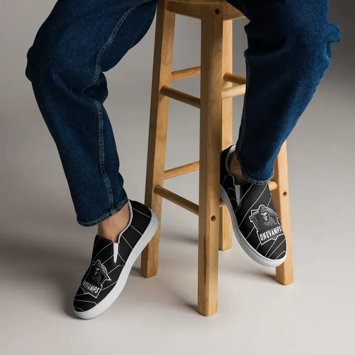 Men's Slip-On Canvas Shoes OneVamps black color product image (2)