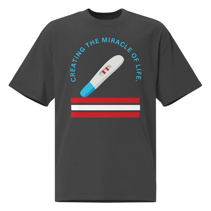 Miracle of Life Pregnancy Test Oversized Tee product image (1)