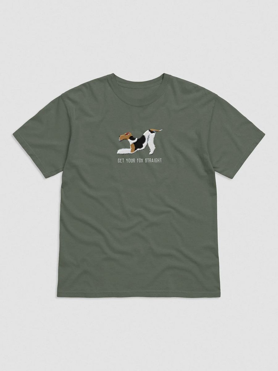 Get Your Fox Straight T-Shirt(Embroidered) of a Wire Fox Terrier(Black, White, & Tan 2) product image (4)