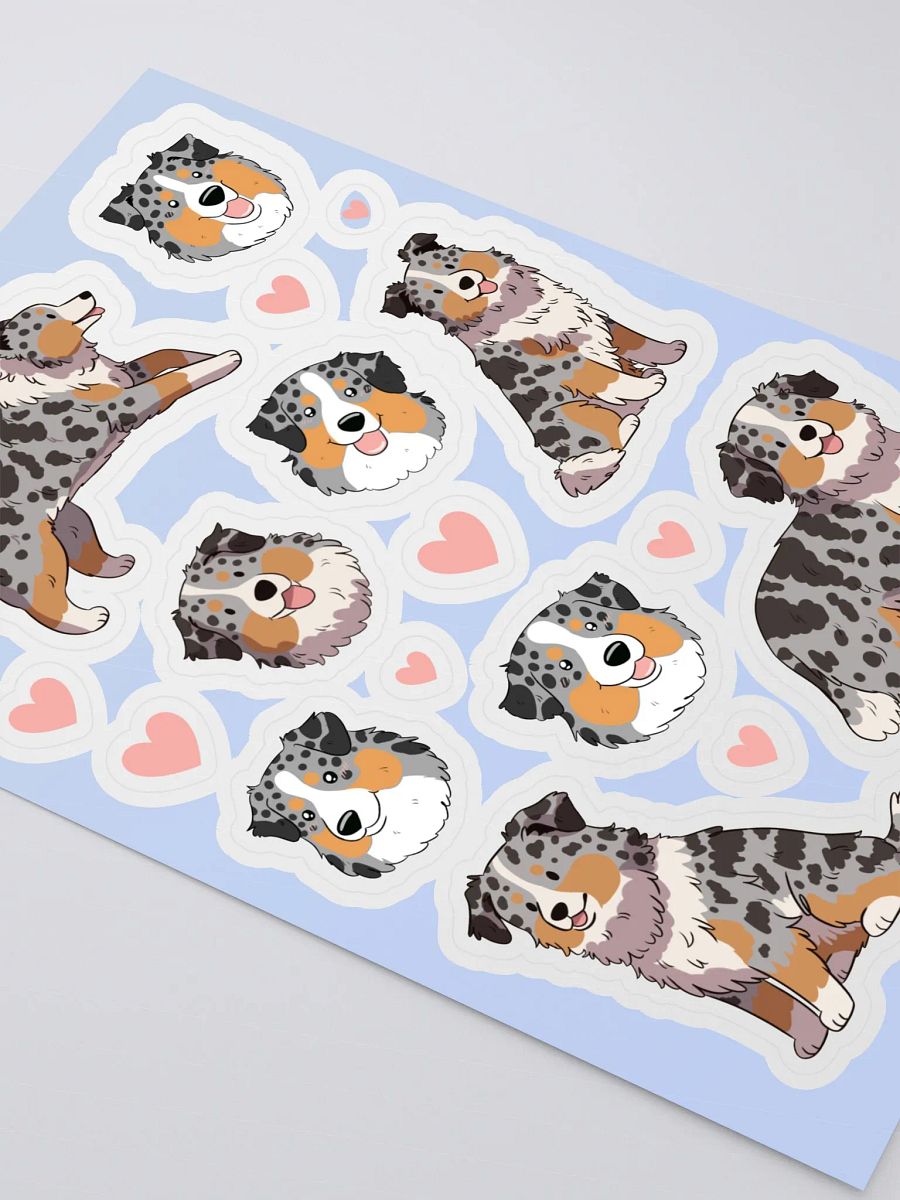 Australian Shepherd Love Sticker Sheet product image (3)