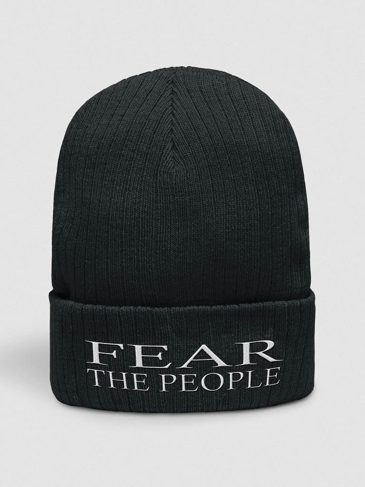 Fear The People - White - Atlantis Ribbed Knit Beanie product image (1)