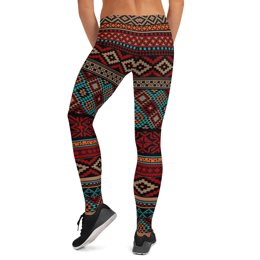 Boho Chic Aztec Print Leggings: Vibrant Southwestern-Inspired Women's Activewear product image (12)