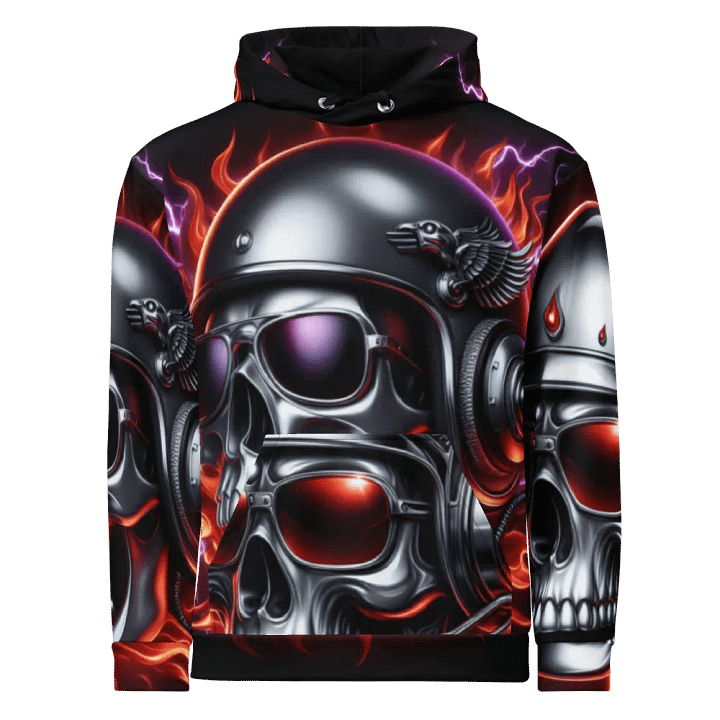 Fury of the Aviator - Unisex Skull Hoodie #53 product image (1)
