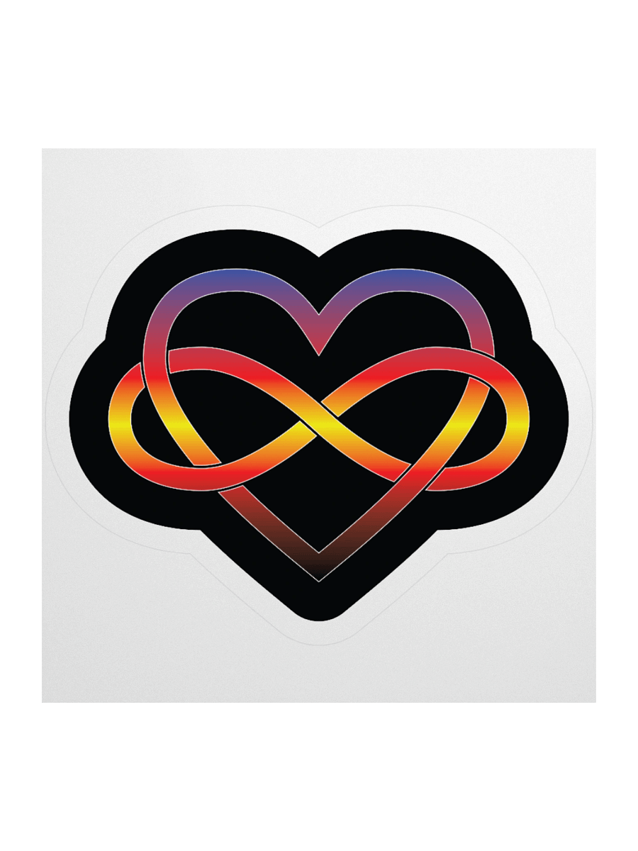 Polyamory Pride Gradient Polyamory Infinity Heart Sticker product image (1)