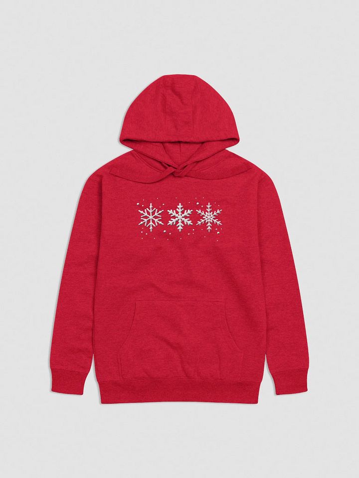 White Snowflakes Embroidered Premium Hoodie product image (1)