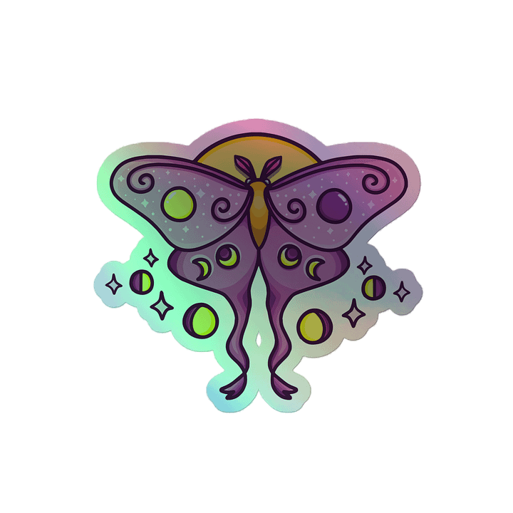 Lunar Moth | Holo Sticker product image (2)