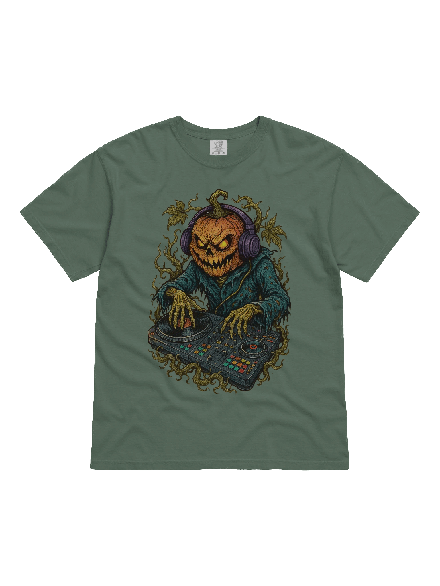Theatrically Jerry: "DJ Jack-O-Lantern Spins Halloween Beats" T-Shirt product image (2)