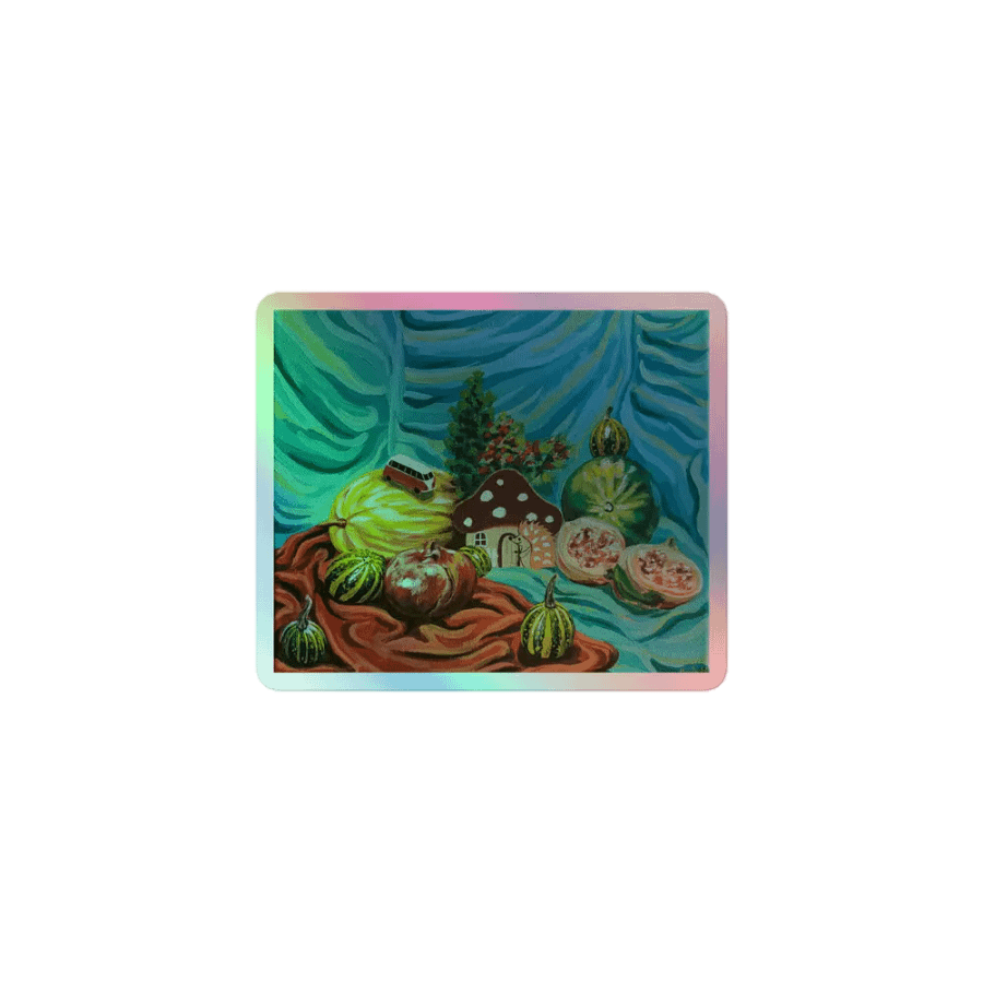 Whimsical Hedgehog Mushroom Sanctuary Sticker product image (3)