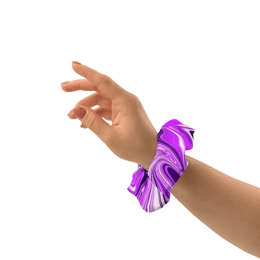 Scrunchie - Purple Digital Fluid Art product image (3)