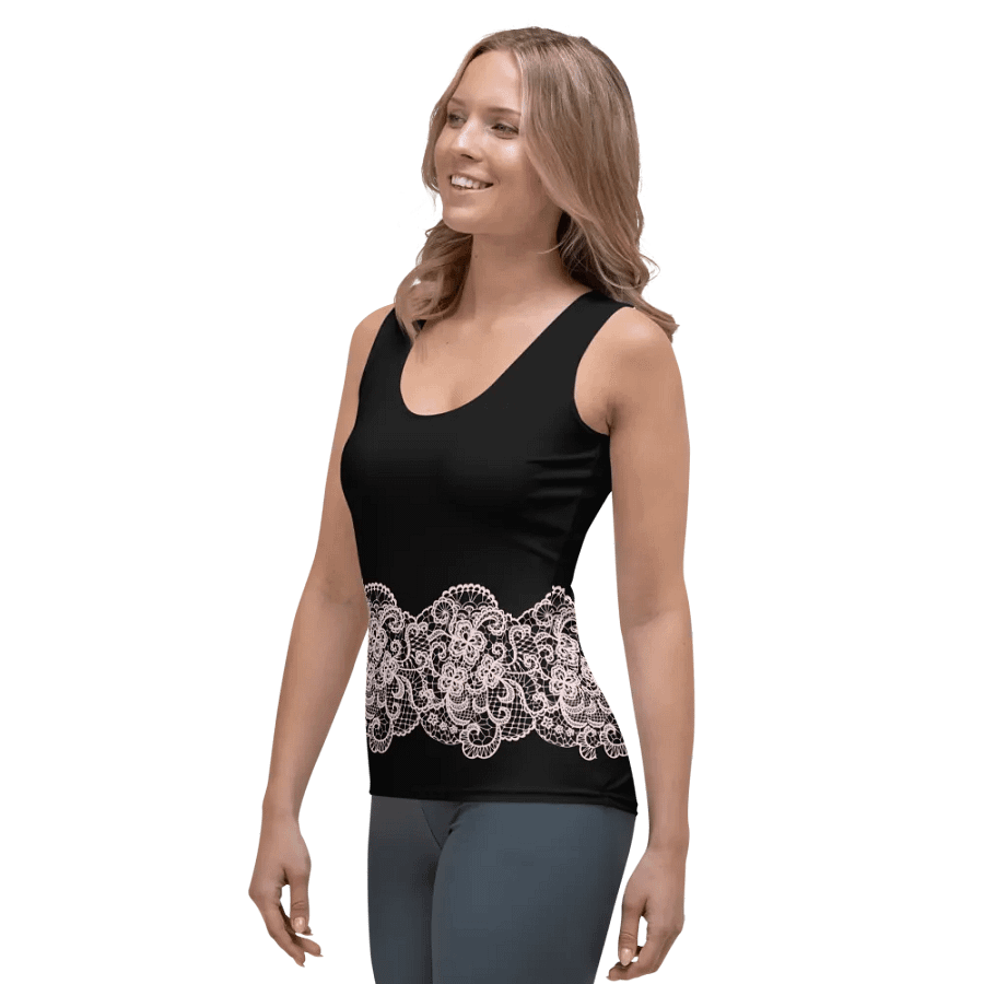 Lace Pink Premium Sleeveless T-Shirt product image (5)