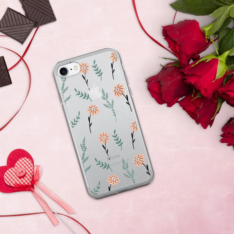 Aesthetic Floral Clear iPhone Case – Elegant and Protective Design product image (145)