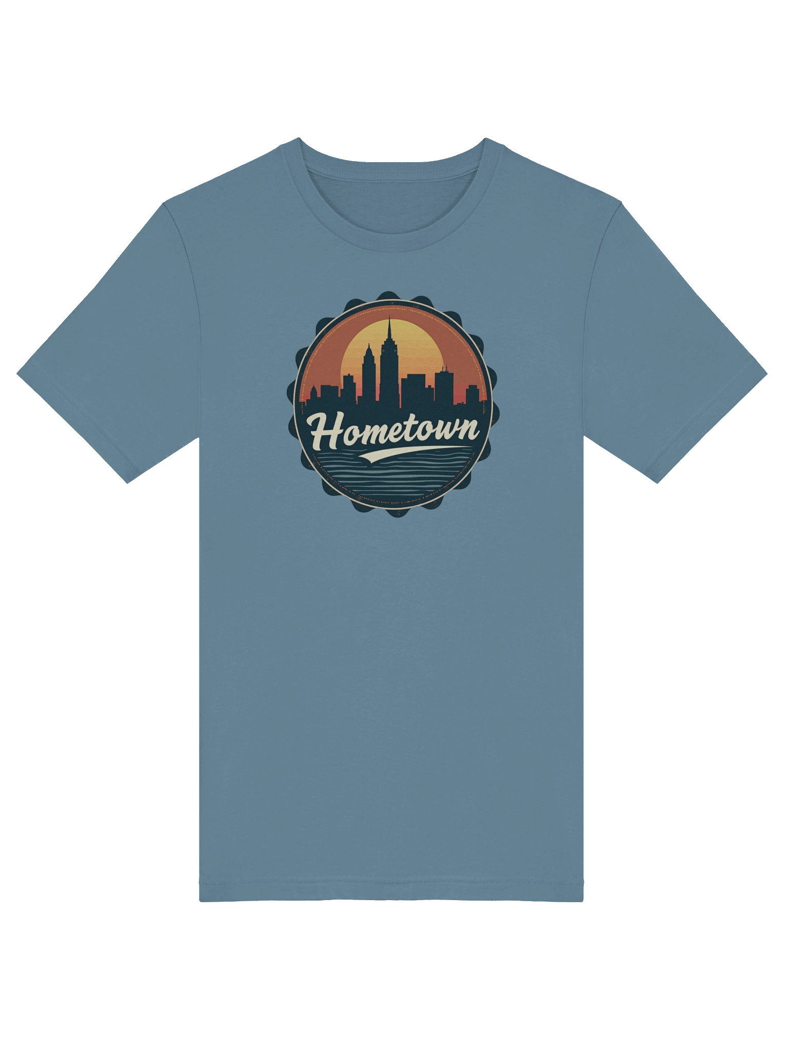 Hometown Vintage City Skyline T-Shirt - Retro Urban Cityscape Tee - Bella Canvas 3001 Unisex Shirt product image (8)