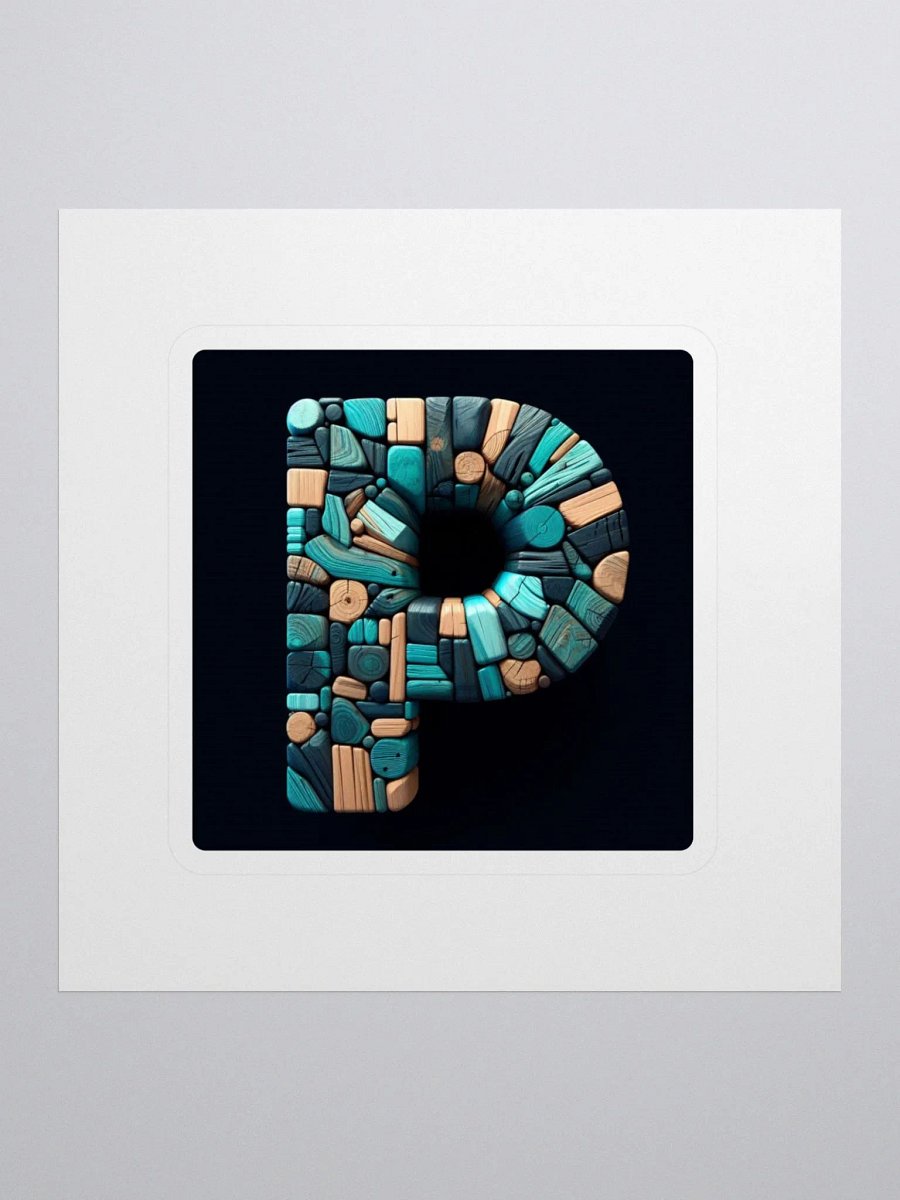 P Mosaic Kiss Cut Stickers | Ai Design initial P product image (1)