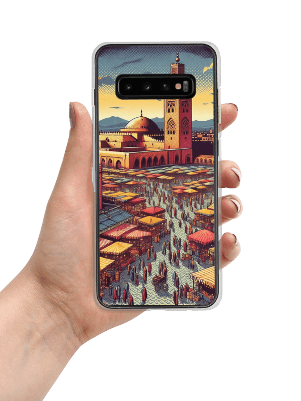 Bustling Bazaar Samsung® Clear Case | AI Design Marrakesch city product image (7)