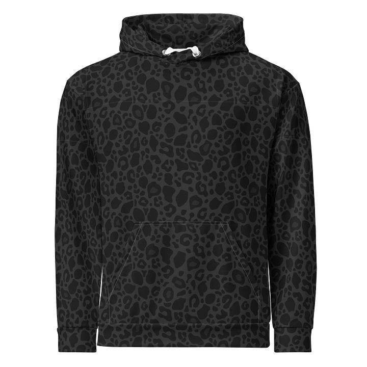 Unisex Hoodie with Sustainable Black Leopard Print Fabric product image (1)