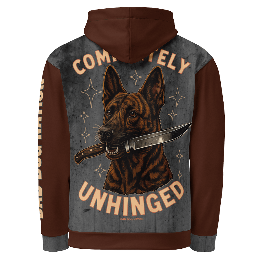 Completely Unhinged Dutch Shepherd - Adult All-Over Print Unisex Hoodie product image (3)