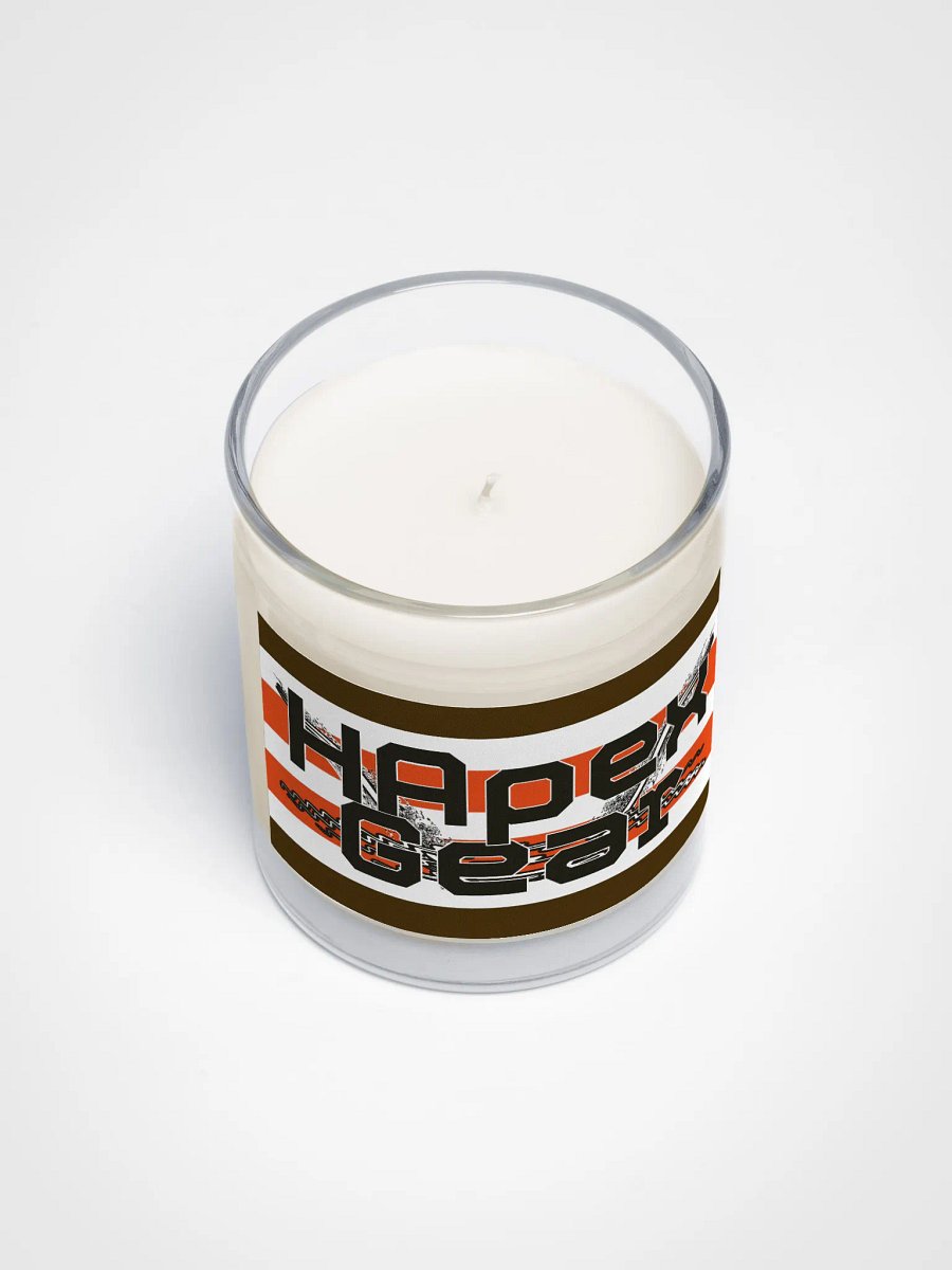 Black HApex Gear White Logo - Soy Wax Candle In A Clear Glass Jar product image (3)