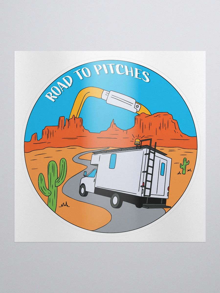 Road to Pitches desert sticker product image (1)