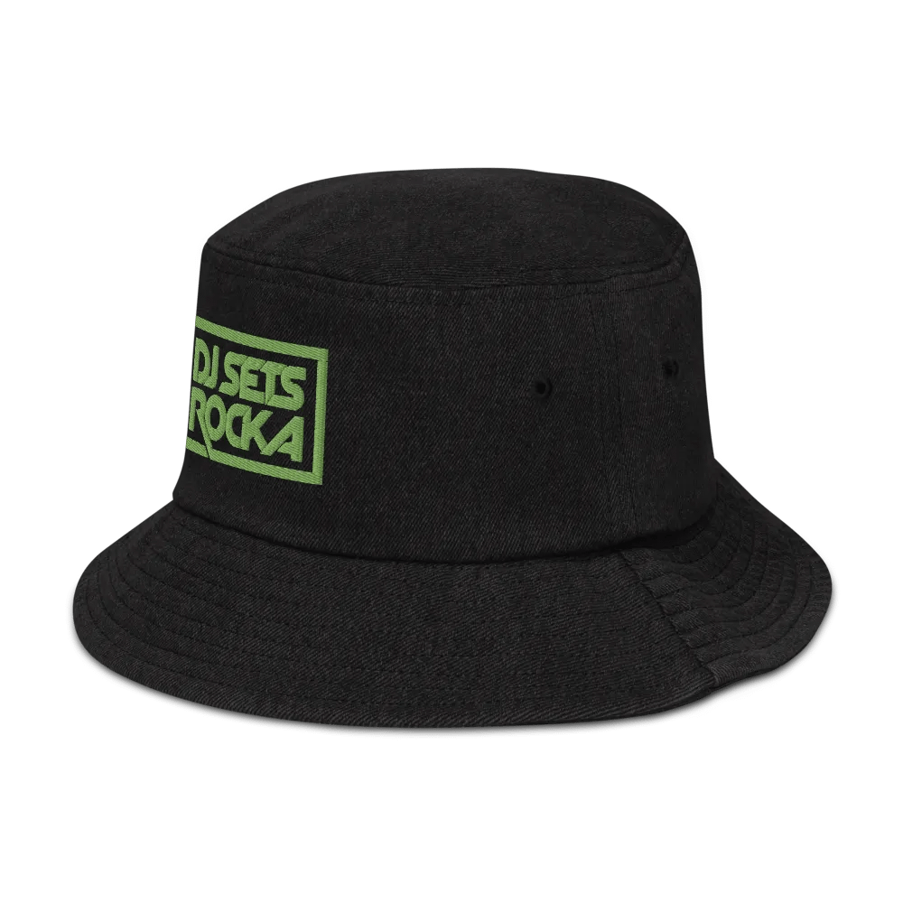 DJSETSROCKA Bucket Hat Green Logo product image (4)