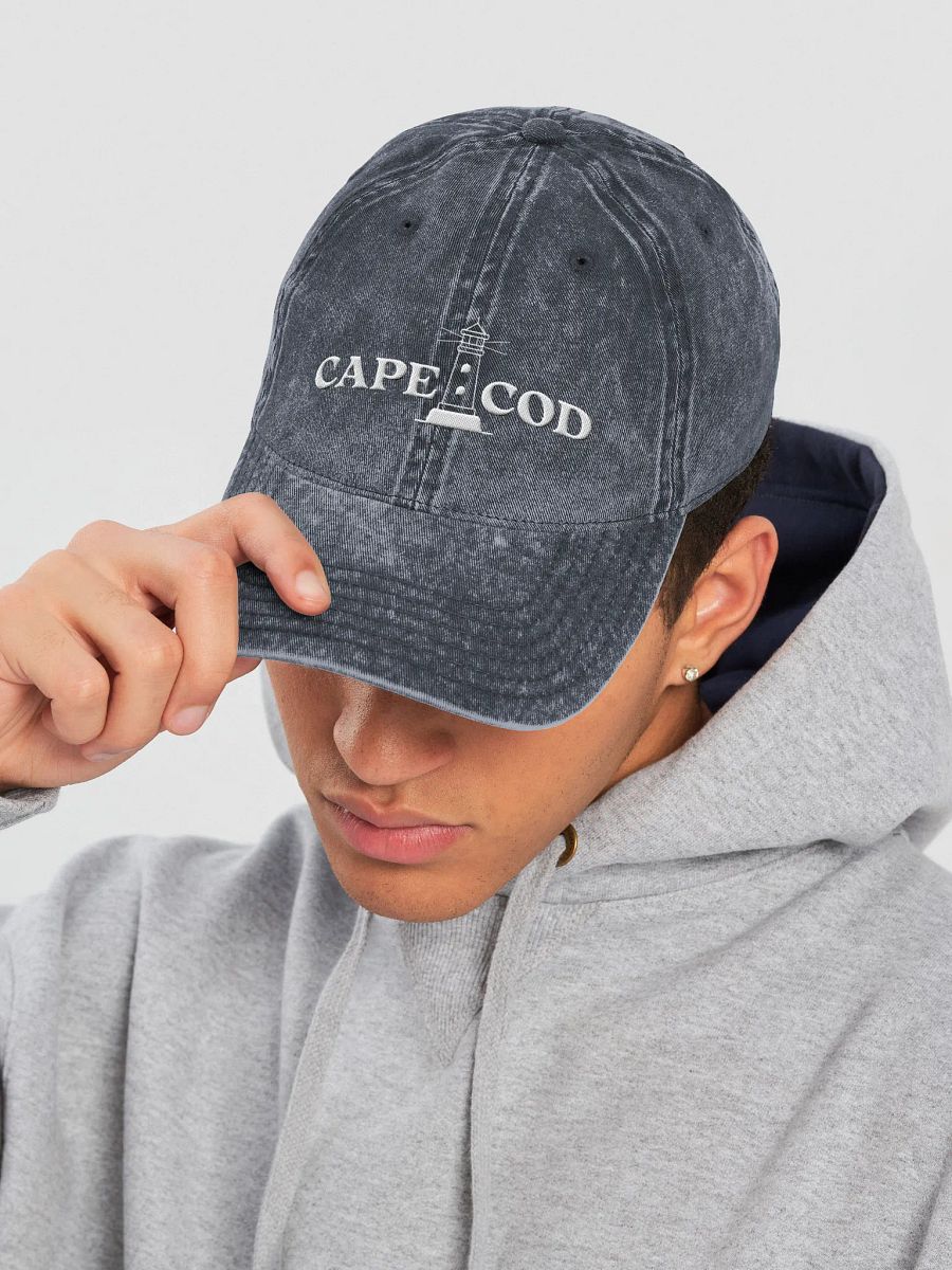 Cape Cod Lighthouse Embroidery Vintage Denim Hat product image (28)