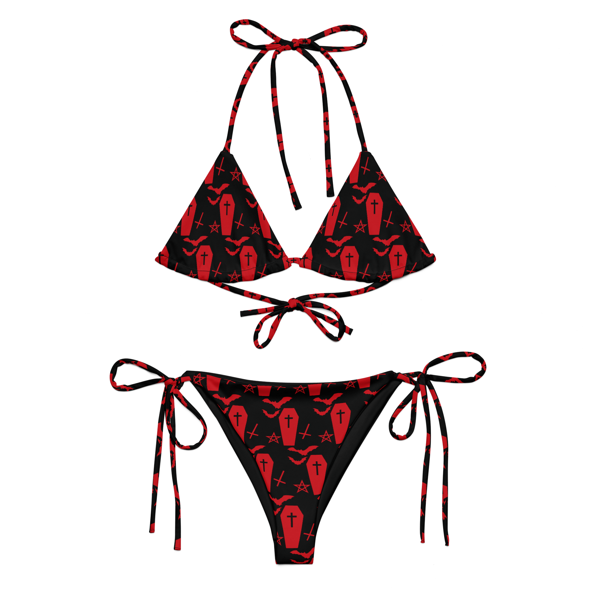Coffin Bats Pentagram Cross Bikini Set product image (2)