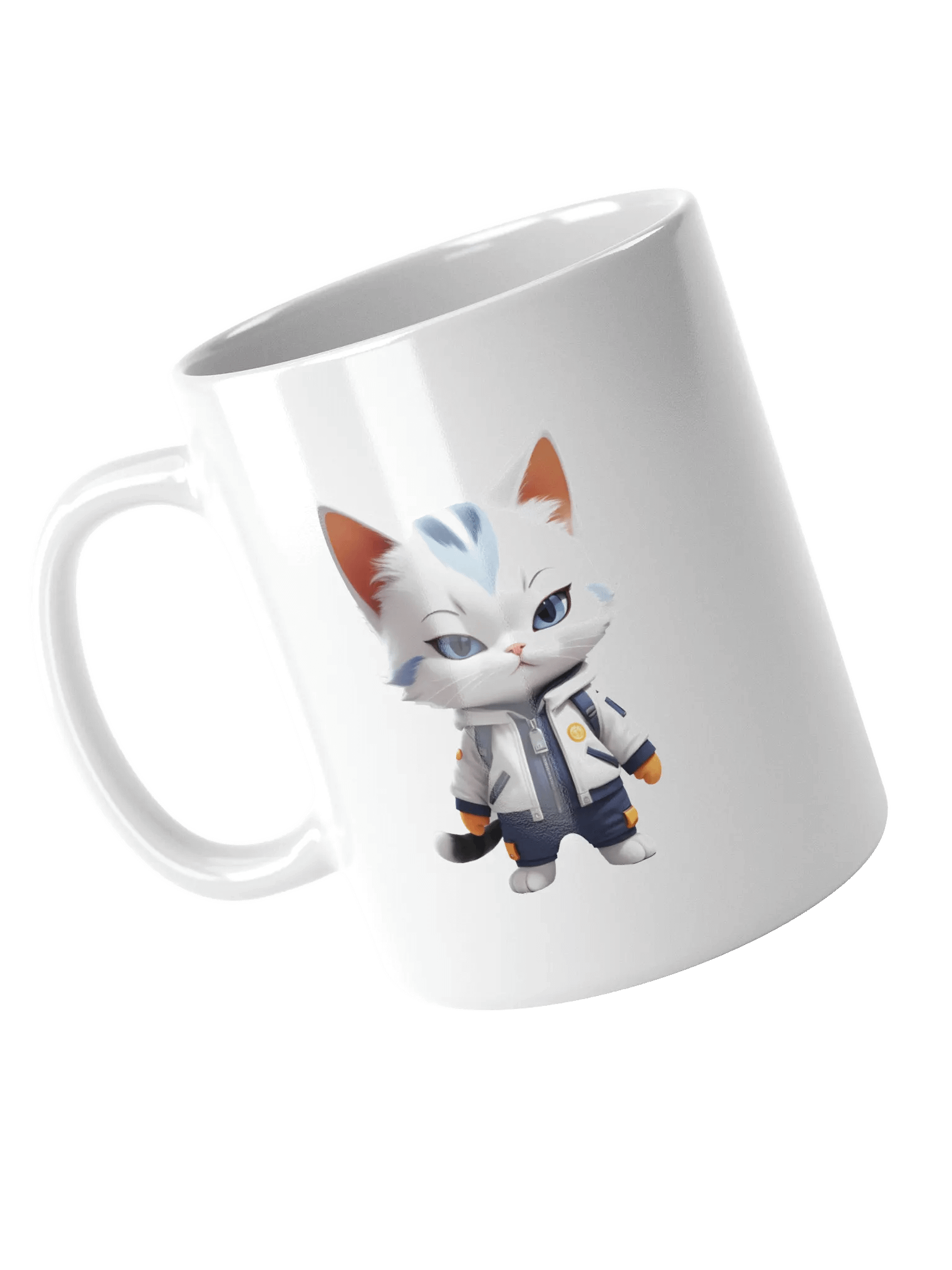 Cool Cartoon Cat White Mug product image (4)