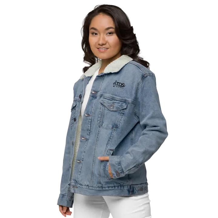 TDS Music Threadfast Sherpa Denim Jacket in Black and Blue (XS-3XL) product image (2)