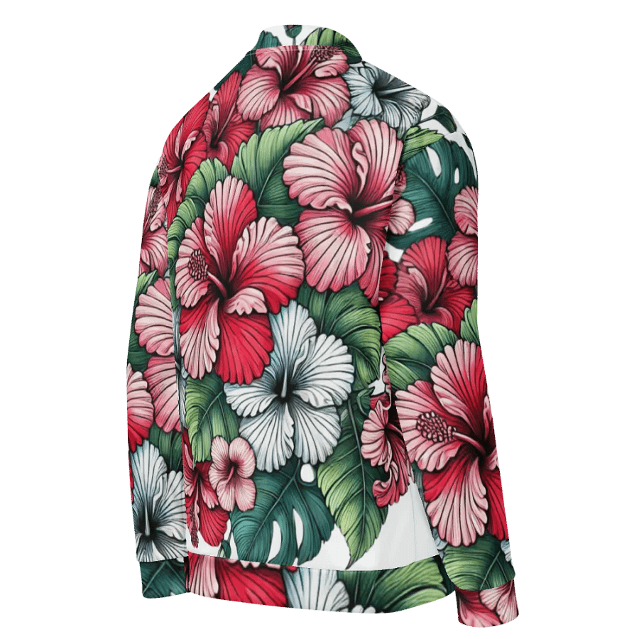 Hibiscus Harmony Custom Bomber Jacket | Ai Design product image (4)