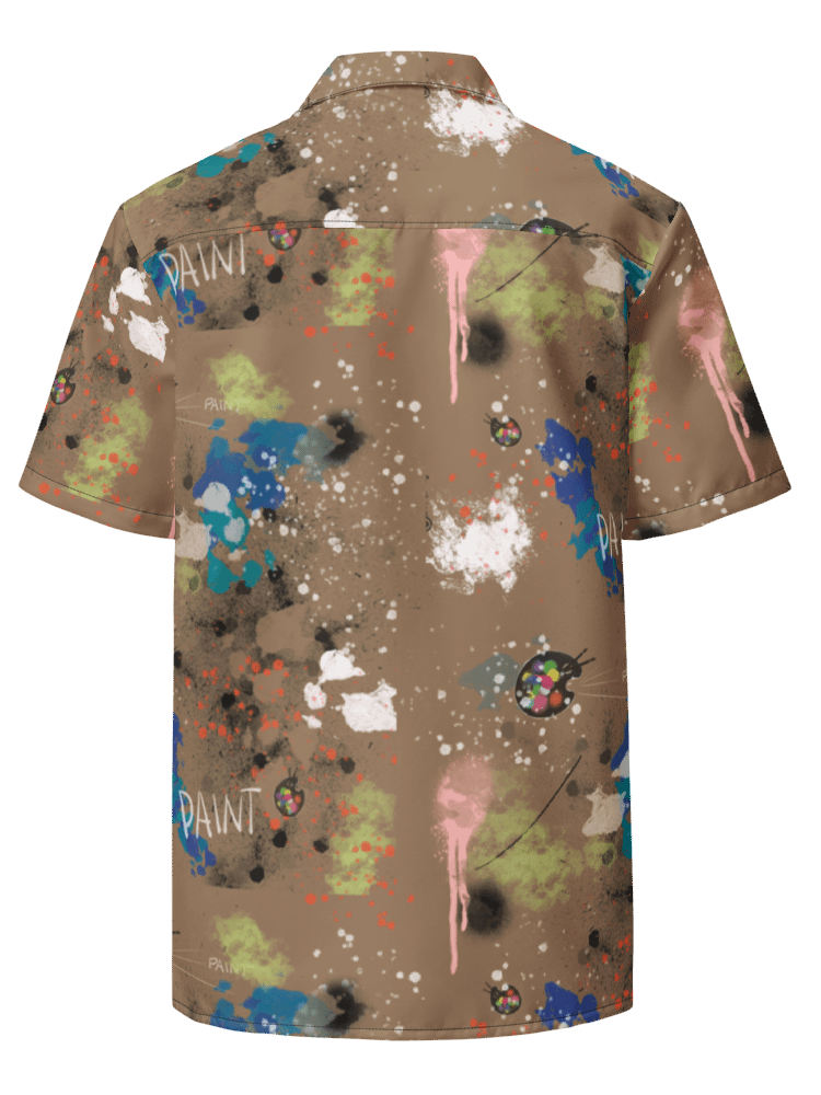 SplatterWear #5 Unisex Hawaiian Style Shirt/Mocha-Latte product image (2)