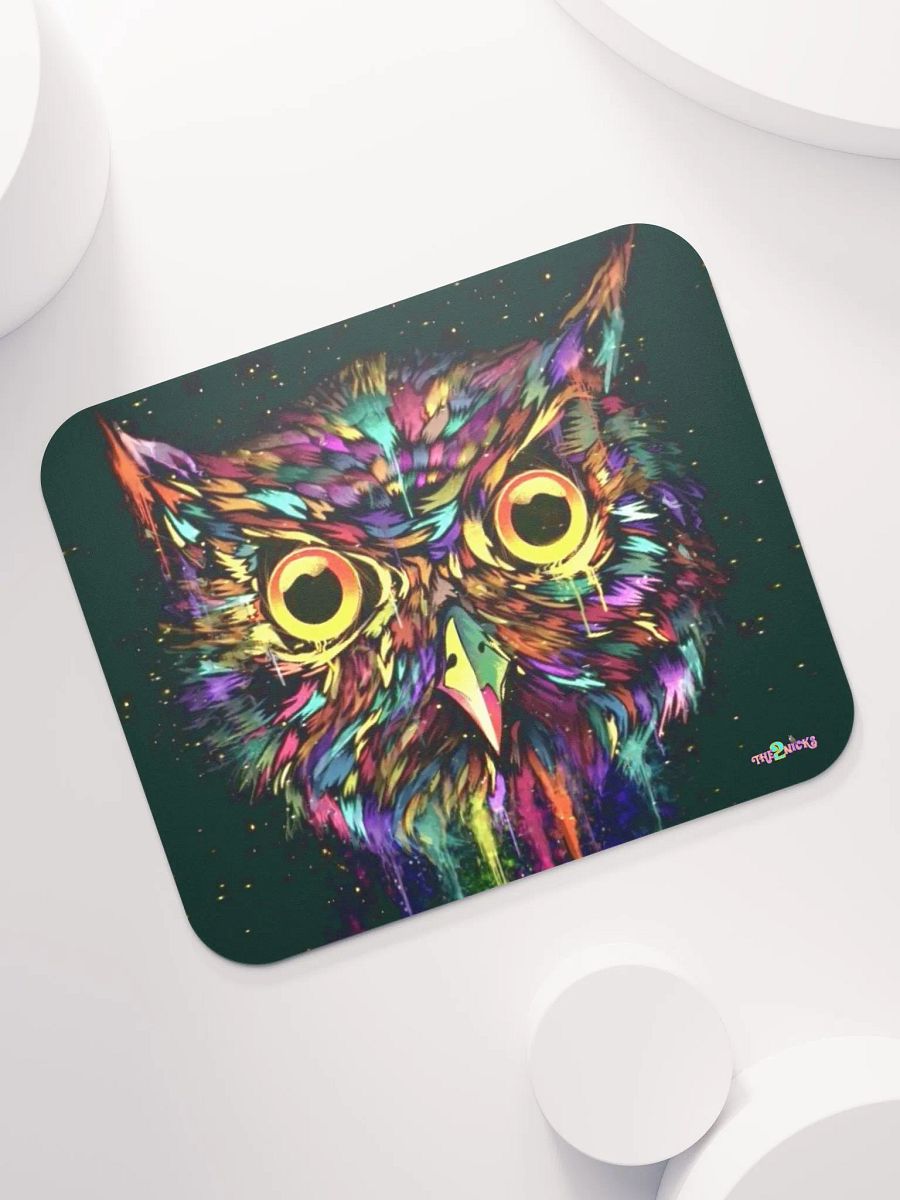 Drippy Owl Classic Mouse Pad (Black) product image (7)