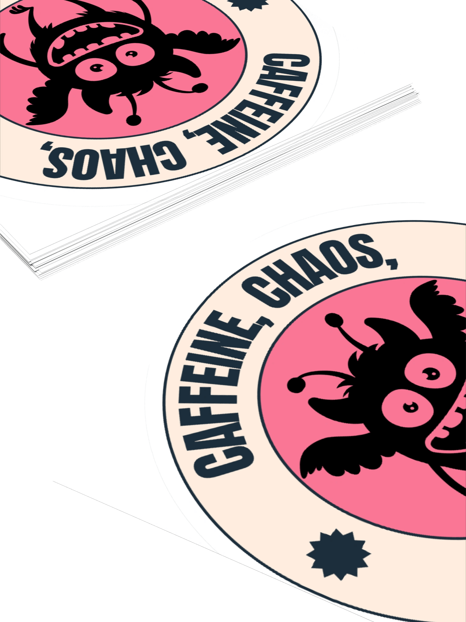Caffeine, Chaos, and Cuss Words Kiss Cut Sticker product image (3)