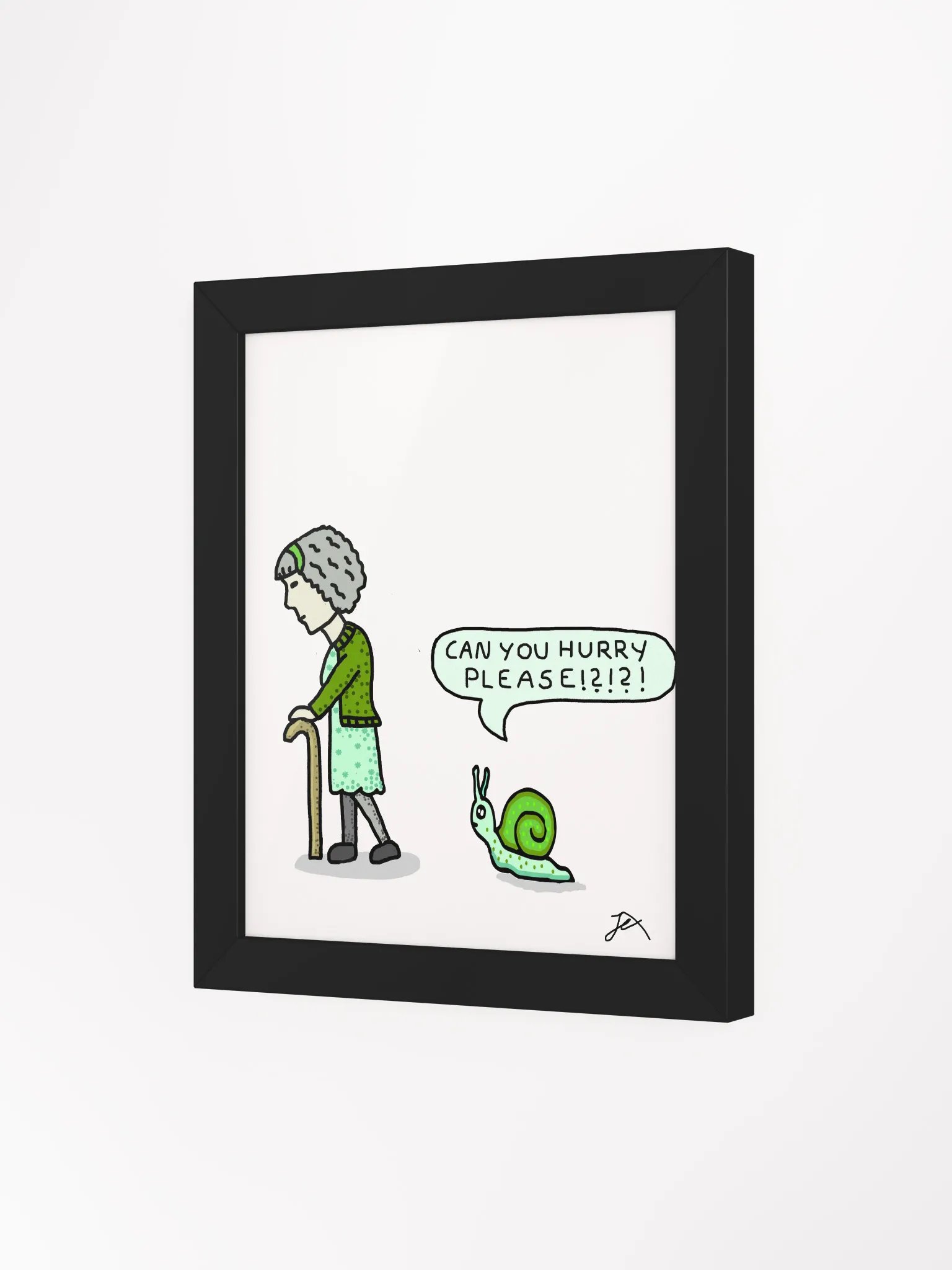 Cute Snail Drawing Signed product image (3)