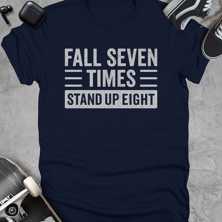 Fall seven times, Skateboarding t-shirt, Unisex product image (3)