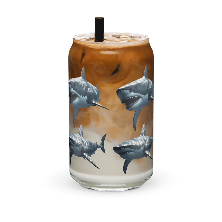 Shark Attack Can-Shaped Glass product image (36)