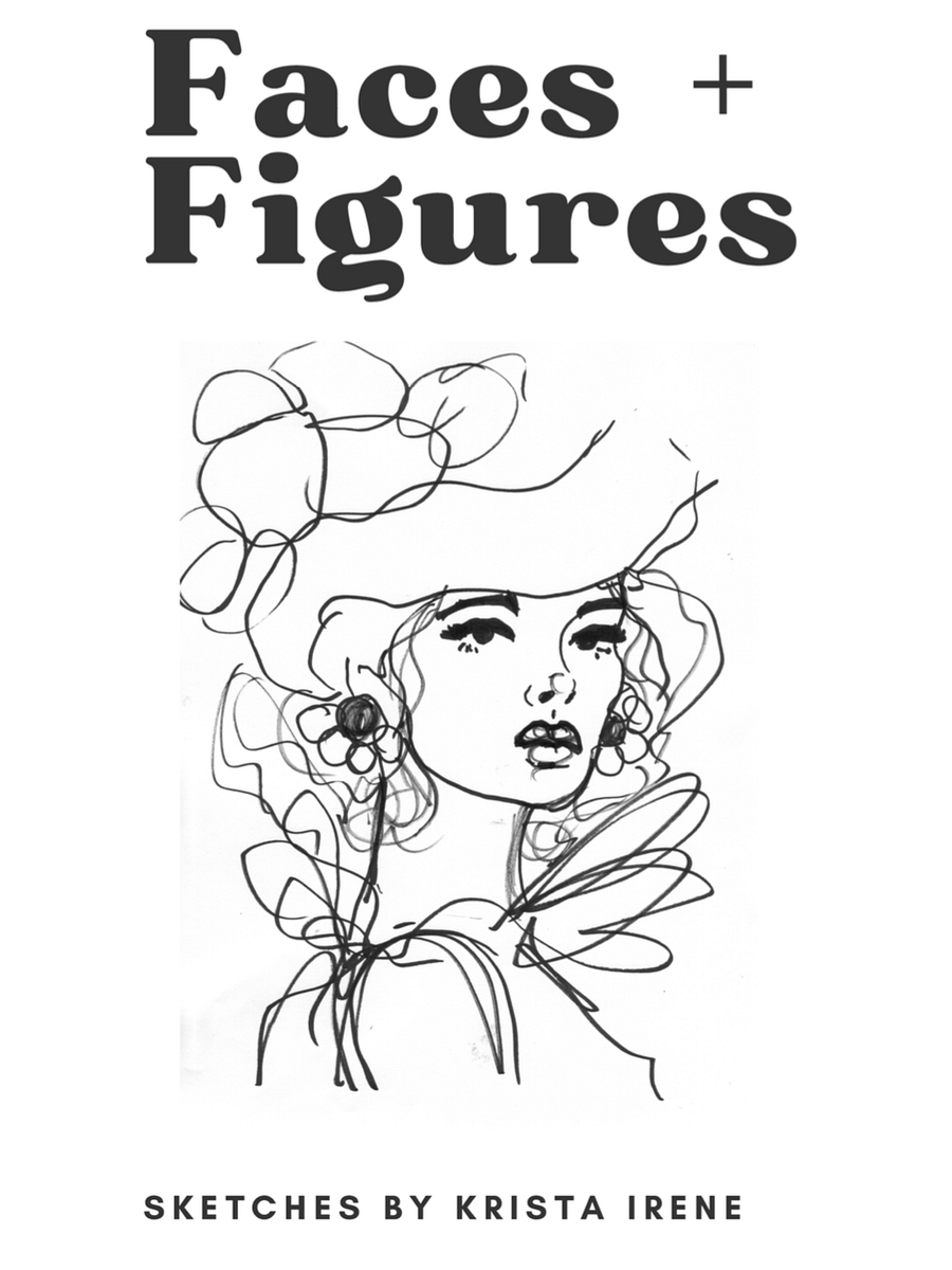 Faces & Figures Sketches / Coloring Pages (Downloadable/Printable eBook) product image (1)