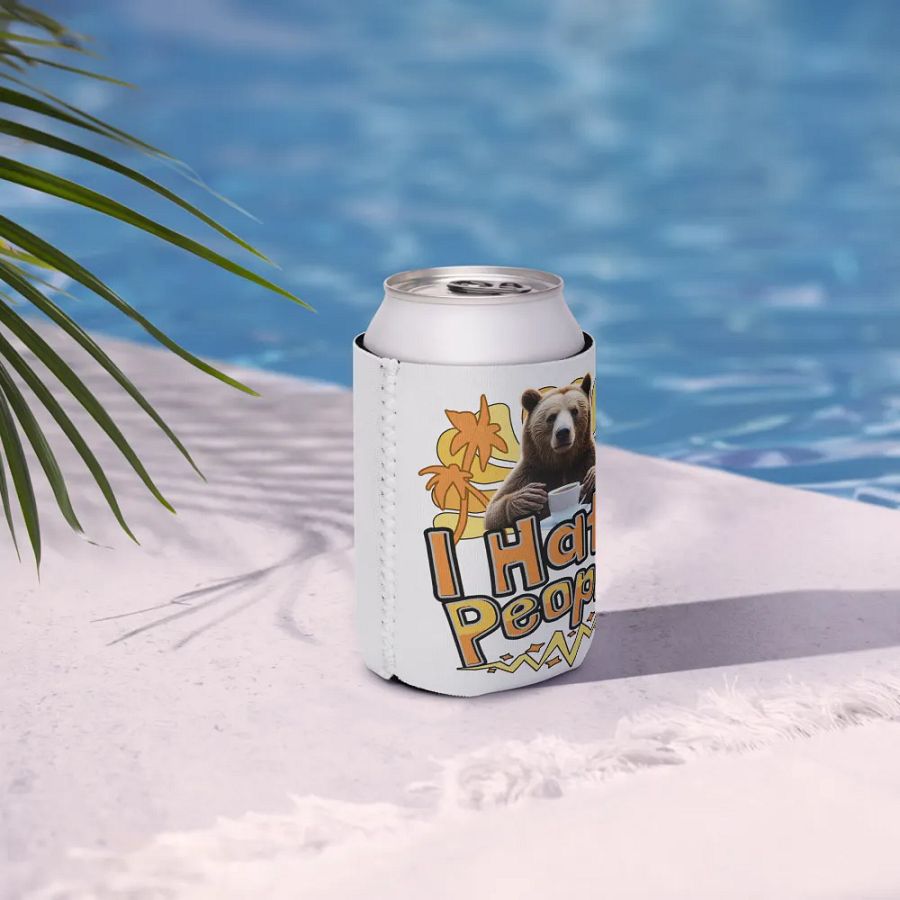 I Hate People Bear Hug Can Cooler product image (7)